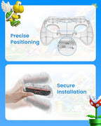 TRANSNOVO Hand Grips for Switch 2，Wear-Resistant Switch Accessories Controller Grips for JoyCon，2 Pack Comfort Handles (Transparent)