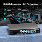 NICGIGA 18 Port PoE+@250W Switch - 16 Ports, 2 Gigabit Uplink, VLAN Mode, RackMount, Plug and Play