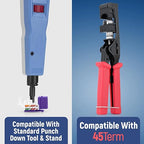 Everest 45° Angled RJ45 Cat6A Keystone Jacks 10-Pack in Purple - Slim Profile Female RJ45 Connectors - Cat 6A Keystone Jack - Compatible with 45° Angled Speed Termination Tool - 45Term (B0BL3GS7ZY)