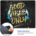 Hokafenle Mouse Pad, Motivational Mouse Pad with Inspirational Quotes Design, Mouse Mat Square Waterproof Mouse Pads, Non-Slip Rubber Base MousePads for Office Home Laptop, Good Vibes Only