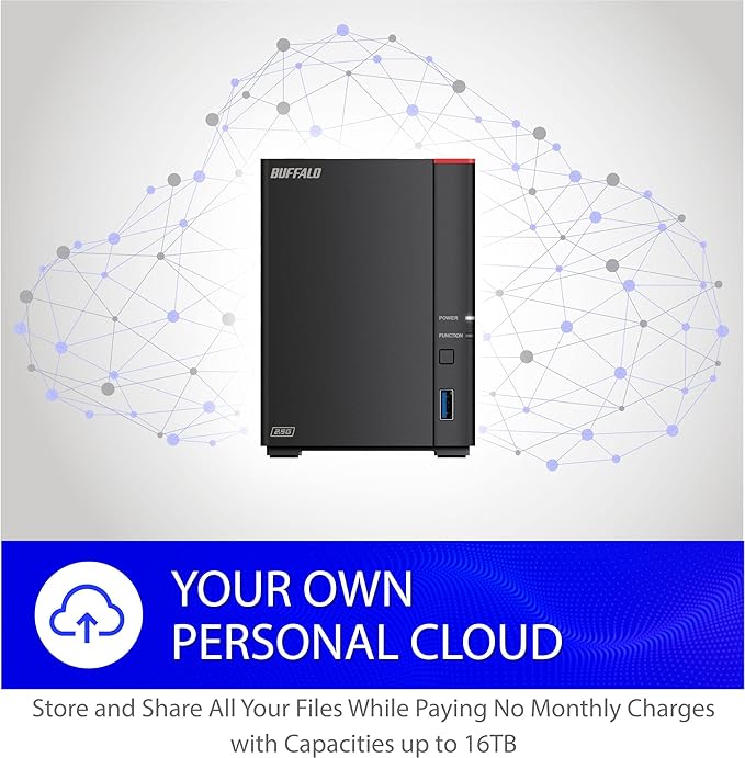 BUFFALO LinkStation SoHo 720 2-Bay Professional Office NAS 16TB (2x8TB) with Hard Drives Included