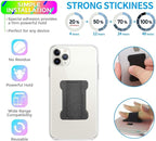 Universal Phone Grip for Smartphones - Phone Holder for Hand for Back of Phone - Wireless Charging Compatible (Gray) - 2Pack
