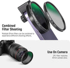 NEEWER CPL Filter for Phone, 67mm Camera Lens Polarizing Filter with Metal Cold Shoe Phone Clip Compatible with iPhone 16 15 Pro Max Plus 14 13 Pro Max Mini 12 11 X XS Max Samsung Galaxy, FL-27