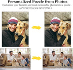 Custom Puzzle 120/200/300/500/1000/1500 Pieces, Personalized Puzzle from Your Own Photos, Customized Picture Jigsaw Puzzle Gift for Christmas Wedding Birthday Family