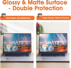 Magnetic Laptop Privacy Screen 15.6 Inch 16:9- Removable Anti-Glare Blue Light Filter, Computer Privacy Screen Shield Compatible with 15.6'' Hp Acer Asus Lenovo Dell Samsung Portable Monitor