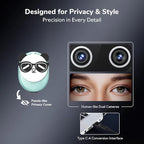 EMEET Piko+ Webcam 4K, World's 1st Dual-Camera AI-Powered 4K Camera, 1/2.55'' Sony Sensor, 3 Mics&3 Sound Modes, Panda Magnetic Privacy Cover, USB C-C&C-A, Ideal for Livestreamers and Content Creators