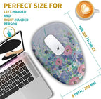 Hokafenle Ergonomic Mouse Pad Wrist Support with Stepped-Wedge Design, Wrist Rest Pain Relief Mousepad Filled with Memory Foam, Carpal Tunnel Mousepad for Wireless Mouse(12x8 inch, Painting Flowers)