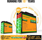 ECO-WORTHY 12V 30Ah LiFePO4 Lithium Battery, 4000+ Deep Cycle Rechargeable Battery with BMS for Ham Radio, Fish Finder, Kids Scooters, Power Wheels, Trolling Motor, Replacement of 12V 35AH SLA