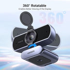 UGREEN 2K Webcam, Full HD 1080P Webcam for PC, Web Camera with Autofocus, Privacy Cover, Dual Noise Cancelling Mics, Computer USB Camera for Streaming, Conferencing, Calling, Zoom, Skype, Teams