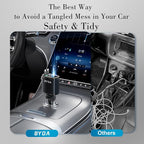 4 in 1 Retractable Car Charger for iPhone,69W USB-C Fast Car Charger with Starry Light, for Car Charger Adapter iPhone16/15/14/13/12,Android,Pixel,Cigarette Lighter Adapter(ForLightning+USB-C)