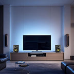 SW205 4" Bookshelf Speakers | Immersive HiFi Audio with Virtual Surround | Flagship DAC/DSP Engine | Geometric Diffusion Cabinet | 80W, Bluetooth 5.4/Optical/AUX Inputs, Wireless Remote, Black
