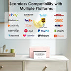 Bluetooth Thermal Label Printer, 4x6 Portable Thermal Shipping Label Printer for Small Business, Compatible with iPhone,Android,Windows,Mac,Chromebook –Works with Ebay Shopify USPS&More, Pink