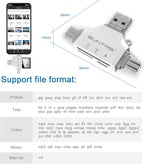 SD/Micro SD Card Reader for iPhone/ipad/Android/Mac/Computer/Camera,Portable Memory Card Reader 4 in 1 Micro SD Card Adapter&Trail Camera Viewer Compatible for TF and SD Card