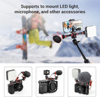 Dual Cold Shoe Mount by SmallRig, Extension Bar Universal Cold Shoe Adapter with 1/4" Thread Holes, for Microphone,Led Video Light, Audio Recorder Monitors-3483B