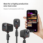 VM33 Gen 2 2K Wireless Streaming Camera with 40X Zoom, App Control, 6H Battery, RTMP & NDI Protocol, 8 Noise Canceling Mics/External Mic Input, Multi-cam, Stream on Facebook/YouTube/Twitch