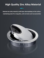 3 Pcs Satin Nickel Metal Cable Grommet, Zinc Alloy Desk Table Grommet Cable Cord Hole Cover for Home and Office, Fits 2inchs Hole 50MM Brushed Silver