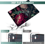 Batianda Design Case for M1 MacBook Air 13 Inch Model A2337 A2179 A1932 2021 2020 2019 Release,3D Stylish Designed Hard Shell with Keyboard Cover & Screen Protector, Vintage Flower