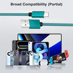 Elebase USB C Car Charger Cable 3 Pack 1.5/3.3/6.6FT,USBC Charging Cord for iPhone 15 16 Max Samsung Galaxy S8 S9 S20 S21 S22 S23 S24 Note 10 20,Moto Play Power G Pro Fast Stylus,Motorola Edge One 5G