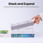 Book Shape Decorative Cable Management Box - Expandable Cable Organizer Box with Magnetic Closure for Home & Office (PatternHouse, Standard)