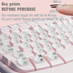 80 Pcs Keyboard Sticker for Long Nails Typing and Gaming, Symbolic and Alphanumeric Sticky Silicone Keys for Keyboards and Laptop (Translucent)