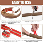 Floor Cord Cover Cable Cavity Self Adhesive Cord Hider Floor 10FT Floor Cable Management Power Cord Protector Floor Electric Cord Covers for Offices, Gym, Exhibitions (Misty Brown Wood, 1.97" x 10')