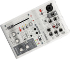 Yamaha AG03MK2 White 6-Channel Live Streaming Loopback Mixer/USB Interface with Steinberg Software Suite