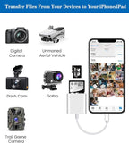 Lightning to SD & TF Card Reader Adapter, Apple MFi Certified 2 in 1 Micro SD TF Memory Card Dual Slot Dongle Cord for iPhone 14 13 12 11 X XS XR 8 7 Plus, iPad, Plug and Play