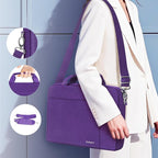 Ferkurn Laptop Bag Case for Women Men Computer Bag Compatible with HP Envy Pavilion Omen/LG Gram/MSI/Dell Inspiron XPS/Lenovo/Acer, Shoulder Strap Carrying Messenger Briefcase, Purple, 15.6 16 Inch