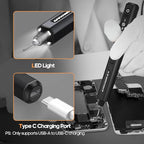 AM ARROWMAX Electric Screwdriver, Precision Screwdriver w/ 34 Magnetic Bits, 4 Torque Settings, Red Dot, IF Winning Design, Rechargeable Mini Repair Tool Kit for Phone, Laptop, Camera (SES) Black