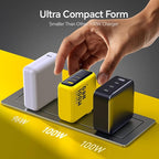 AOHI Youth 100W Gan+ USB C Wall Charger, 3-Port Laptop Fast Charger Type C Power Adapter PPS PD for MacBook Pro/Air, iPad Pro, iPhone 16/15 Pro Max, Galaxy S24 Ultra/Note, Pixel, Steam Deck, Yellow