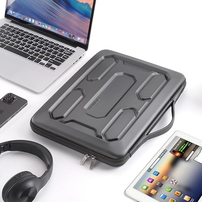 DOMISO 17 inch Laptop Sleeve with Handle Shockproof Waterproof EVA Protective Case for 17.3" ZBook Fury 17.3 G8/MSI GS73VR Stealth Pro/HP Envy 17/LG Gram 17"/ROG Strix GL702VS, Dark Grey