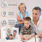 Custom Puzzles from Photos, Personalized Natural Wood Puzzle with 120/200/300/500/1000 Pieces, Customized Jigsaw Create Timeless Memories for Adults, Family, Father's Day, Lover, Pet