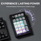 EPOMAKER EK21 VIA Gasket Number Pad with 1000mAh Battery, BT 5.0/2.4GHz/Wired Hot-Swap Numpad with Aluminum Alloy knob, Programmable for Win/Mac/Gaming (Black Silver, Wisteria V2 Switch)