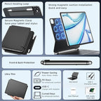 for iPad Air 13 inch Case with Keyboard (M3,2025 / M2,2024), iPad Pro 12.9 (6th/5th/4th/3rd Gen) Magic Keyboard, Springy Backlit Keys, Stain-Resistant Surface, Multi-Touch Trackpad, Black