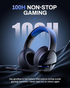 Acer 2.4GHz Flex Wireless Gaming Headset | Non-Stop 100H Battery | Dynamic 50mm Drivers | Clear Voice Mic | Bluetooth5.3, 3.5mm | Gaming Headphones for PC, PS4, PS5