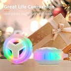 EBODA Bluetooth Shower Speaker, Portable Bluetooth Speakers, IP67 Waterproof Wireless Speaker with LED Light, 2000mAh, True Wireless Stereo, for Men and Women, Unique Music Gifts