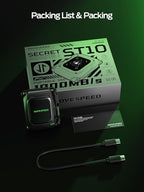 MOVE SPEED External Hard Drive with Touchscreen, Up to 10Gbps Portable SSD, USB-C 3.2 Gen2, Compatible with iPhone, Windows, Mac & More (ST10,2TB)