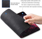 Galaxy Glitter Nebula Mouse Pad, Blue Red Space, Waterproof Non-Slip Rubber Base, 9.5"x7.9" Inch