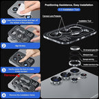 WSKEN for Samsung Galaxy S25 Ultra Camera Lens Protector - Ultra Thin Case Friendly, 9H Shatterproof Tempered Glass with Aluminum Metal Circle Camera Screen Protector Cover Accessories, Silver