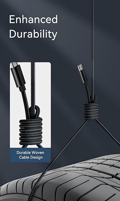Woven USB-C Cable for iPhone 16 Pro Max (Black, 5ft) MFi Certified Car CarPlay USB-A to USB C Charger Cord Fast Charging for Apple iPhone 15 Pro Max/16/16 Plus/16 Pro/15/15 Pro/15 Plus/iPad Air M2