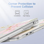 Case for MacBook Pro 13 inch with/Without Touch Bar (2016-2022, M2 A2338 M1 A2289 A2251 A2159 A1989 A1706 A1708), Hard Shell + Keyboard Cover + Dust Plug - Gold Blossom Flowers