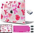 CISSOOK Compatible with MacBook Air 13.6 inch Case 2025 2024 2023 2022 Release A3240 A3113 A2681, Plastic Hard Shell Case Keyboard Cover Screen Protector for MacBook Air 13inch M2 M3 M4, Pink Bows