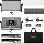 GVM 1500D RGB LED Video Light, 75W Video Lighting Kit with Bluetooth Control, 2 Packs Led Panel Light for Photography, YouTube Studio, Video Shooting, Conference, 1128 Led Beads