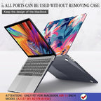 CISSOOK Compatible with MacBook Air 13 inch Case 2021, 2020-2018 Release M1 Chip A2337 A2179 A1932 Retina Display + Touch ID, Plastic Hard Shell &Keyboard Cover& Screen Protector, Muti-Color Painting