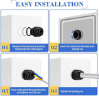 Duraaamo 100pcs Nylon Cable Gland Kit 3-25 mm Cable Gland Connectors NPT Waterproof Strain Relief Cord Connector Black Plastic Cord Grip Weatherproof Cable Pass Through PG7 PG9 PG13.5 PG21 PG29