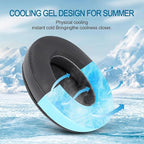 GVOEARS Cooling Gel Replacement Ear Pads for HyperX Cloud 1/2/3/Pro/Core/Alpha/Alpha S/Alpha Pro/Flight/Flight S/Stinger/Stinger S, CloudX Stinger Headset and More, Breathable Ice Silk Fabric - Black