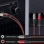 RCA Cable 5Ft,2Rca Male to 2-RCA Male Audio Stereo Subwoofer Cable [Hi-Fi Sound] Nylon-Braided Auxiliary Audio Cord for Home Theater, HDTV, Amplifiers, Hi-Fi Systems,Speakers and etc (5Ft)