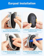 Link Dream Ear Pads for Bose Quiet Comfort 35 Soft Protein Leather Replacement Earpads Ear Cushions Ear Pad for Bose QC 35/25 / 15 QC2 / Ae2 / Ae2i / Ae2W / Sound Link/Sound True (Black)