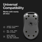 Wallhack PTFE Dot Mouse Skates | Premium Universal Skates for Gaming Mice | Ultra-Smooth Glide on Cloth & Glass Pads | Customize Speed & Control | Fast, Easy to Apply | Black 7mm x 7mm