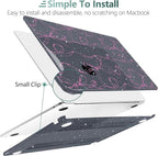 TWOLSKOO Compatible with M4 MacBook Air 15 inch Case 2025-2023 Released Model M4 A3241 M3 A3114 M2 A2941, Plastic Hard Shell & Screen Protector & Keyboard Cover & Type C Adapter, Sparkly Bows